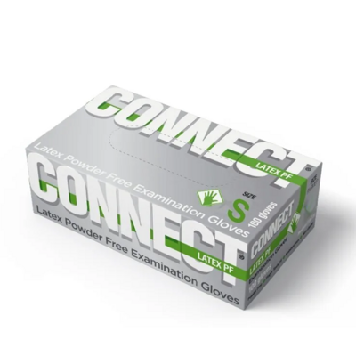 Перчатки латекс, н/о, текстурированные, Натуральный р-р "S" (50 пар) "CONNECT"